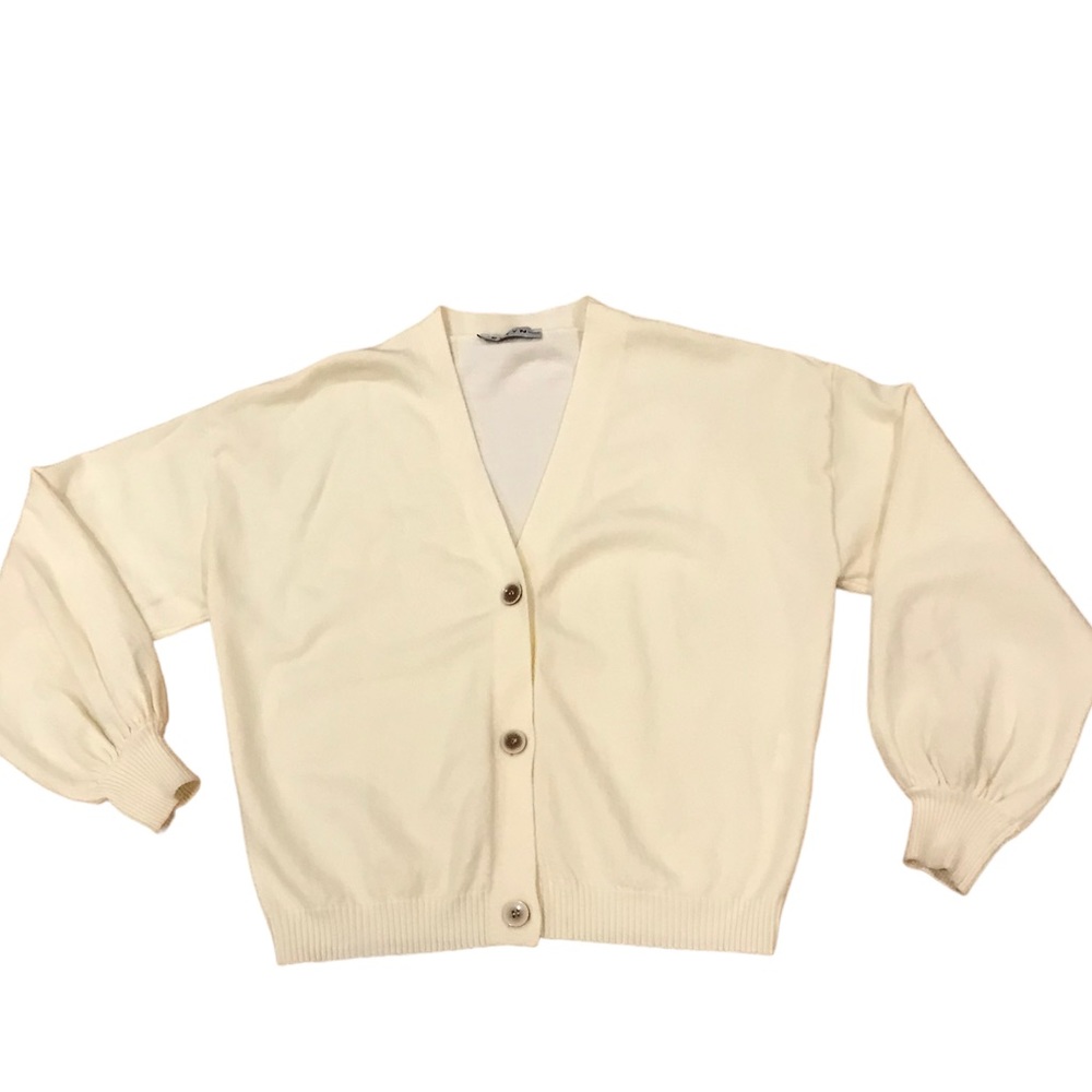 EXTYN purchased in Italy waist length cream sweater Sz L